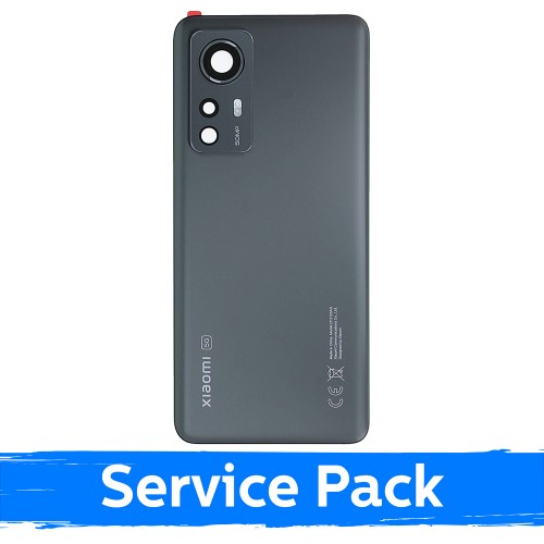 Back Cover Compatible With Xiaomi 12 (12X) / Gray / (Service Pack)