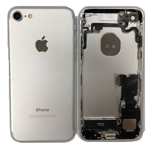 Akun kansi iPhone 7 hopeinen täysi flex-kaapelilla alkuperäinen (käytetty Grade C)