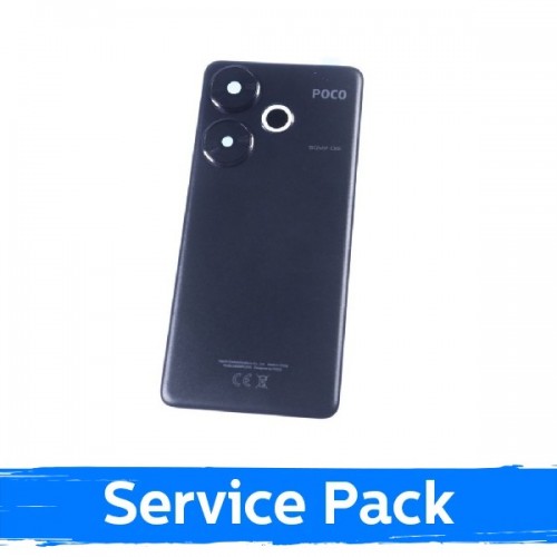 Back Cover Compatible With Xiaomi Poco F6 / Black / (Service Pack)