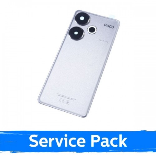Back Cover Compatible With Xiaomi Poco F6 / Titanium / (Service Pack)