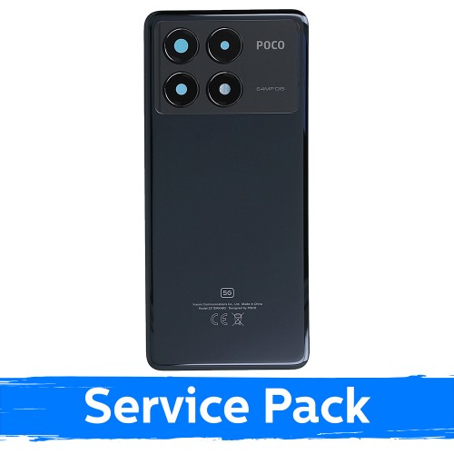 Back Cover Compatible With Xiaomi Poco X6 Pro 5G / Black / (Service Pack)