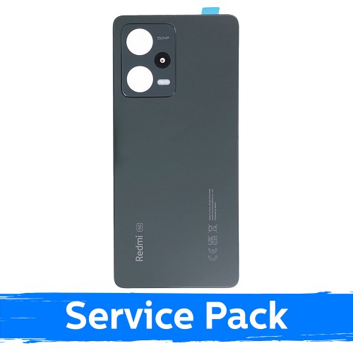 Back Cover Compatible With Xiaomi Redmi Note 12 Pro 5G / Midnight Black / (Service Pack)
