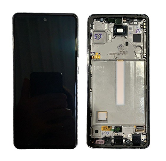 LCD-näyttö Samsung A528 A52S 2021 kosketusnäytöllä ja kehyksellä Awesome Purple/Violet alkuperäinen (service pack)