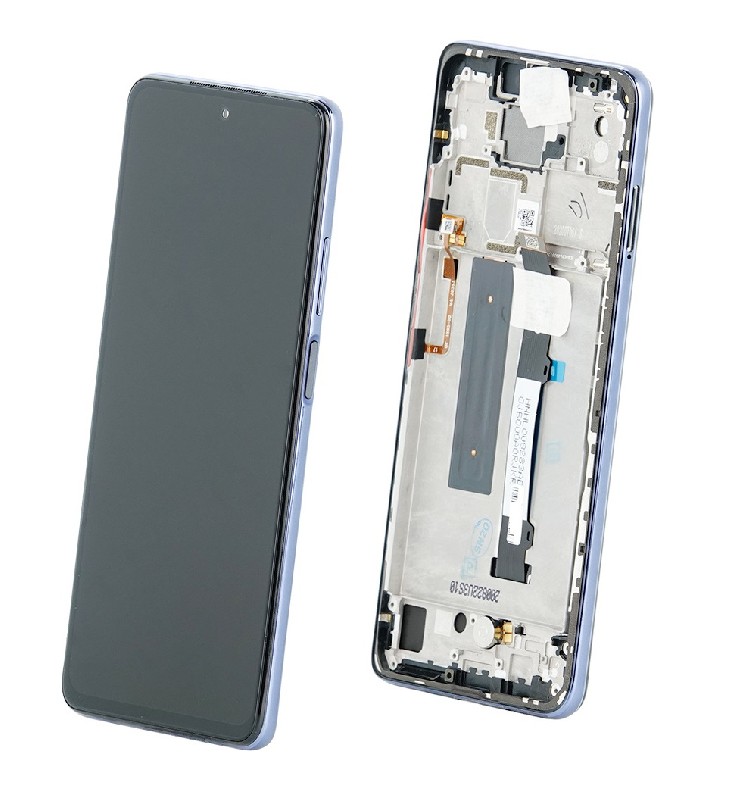 LCD-näyttö Xiaomi Mi 10T Lite 5G kosketusnäytöllä kehyksellä Pearl Grey/Tarnish alkuperäinen (service pack)