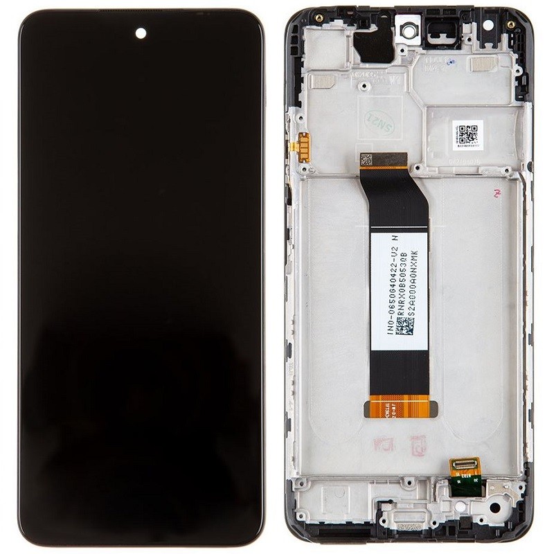 LCD-näyttö Xiaomi Redmi Note 10 5G/Redmi Note 10T 5G/Poco M3 Pro 5G kosketusnäytöllä ja kehyksellä musta alkuperäinen (service pack)