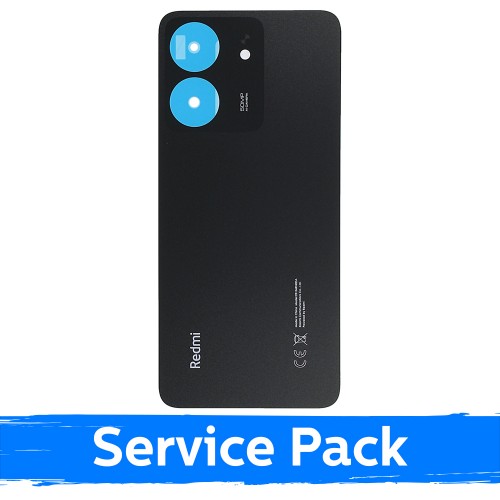 Back Cover Compatible With Xiaomi Redmi 13C / Midnight Black / (Service Pack)