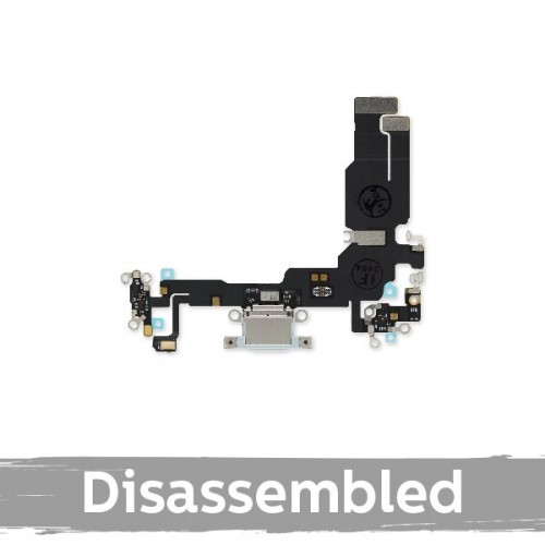 Lataausportti yhteensopiva iPhone 15 Plus Flex-kaapelilla / Musta / (100% alkuperäinen / purettu)