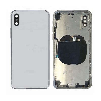 Akun kansi iPhone X hopeinen täysi alkuperäinen (käytetty Grade B)
