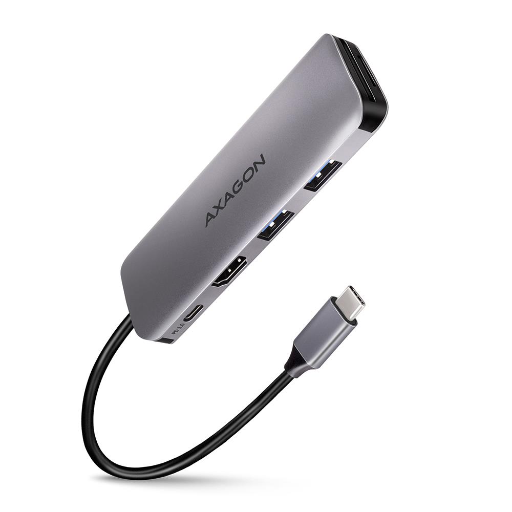 USB 3.2 -keskitin 5-in-1/0.2 m HMC-5 AXAGON