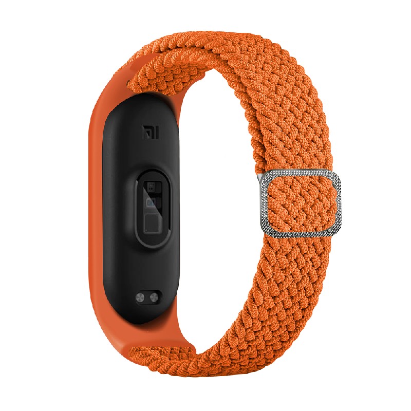 Punottu kangashihna Xiaomi Mi Band 3/4/5/6 oranssi