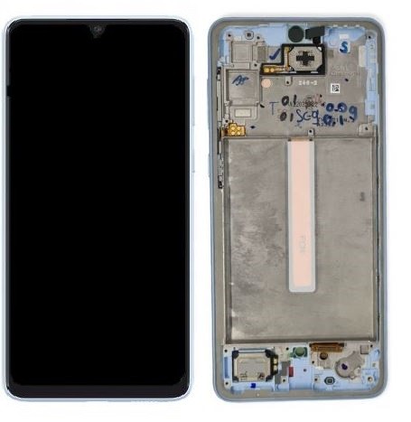 LCD näyttö Samsung A336 A33 5G 2022 kosketusnäytöllä ja kehyksellä sininen alkuperäinen (huoltopakkaus)
