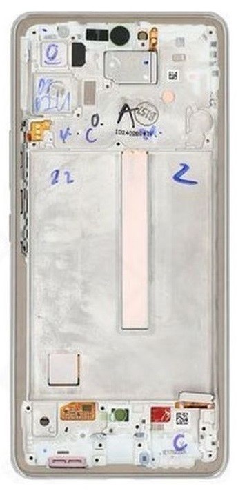 LCD-näyttö Samsung A536 A53 5G 2022 kosketusnäytöllä ja kehyksellä Awesome White alkuperäinen (service pack)