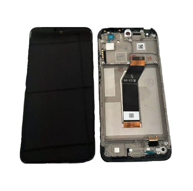 LCD-näyttö Xiaomi Redmi 10 2022 kosketusnäytöllä ja kehyksellä musta alkuperäinen (huoltopakkaus)