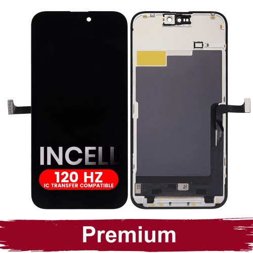 LCD-naytto yhteensopiva iPhone 15 Pro Max, musta (120Hz / INCELL / Premium) Removable IC