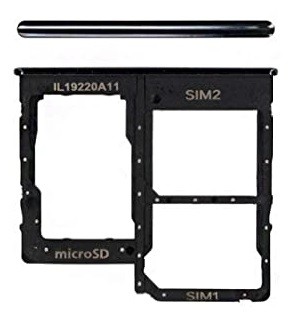 SIM card holder Samsung A315 A31 2020 Prism Crush Black original (service pack)