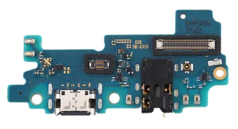 Flex Samsung A315 A31 2020 liittimelle, mikrofonille, kuulokepistokkeelle alkuperäinen (service pack)