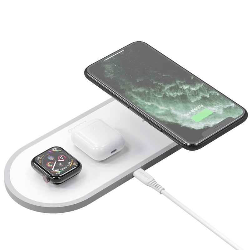 Langaton latausasema Dudao 3in1 (A11) (Puhelin; AirPods; Kello) valkoinen