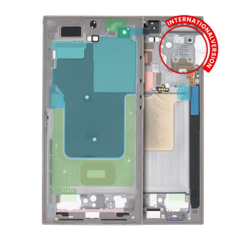 Mid-Frame Housing for Samsung S928 S24 Ultra Titanium Grey (Violet / Orange)