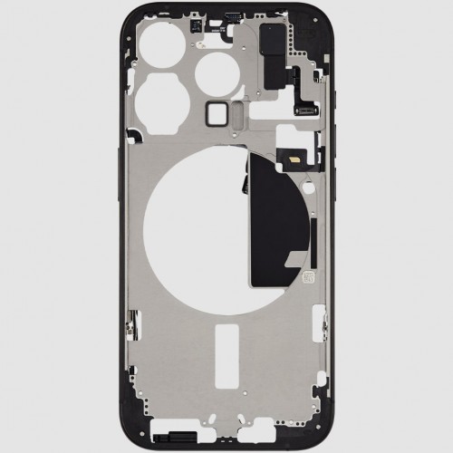 Mid-Frame Compatible With iPhone 15 Pro Mid-Frame / Black Titanium / OEM