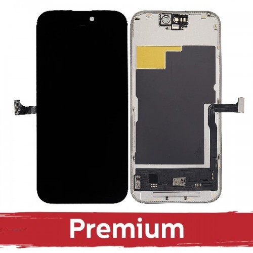 LCD-näyttö yhteensopiva iPhone 15 Plus musta (SOFT OLED / Stable 120Hz / Premium) irrotettava IC