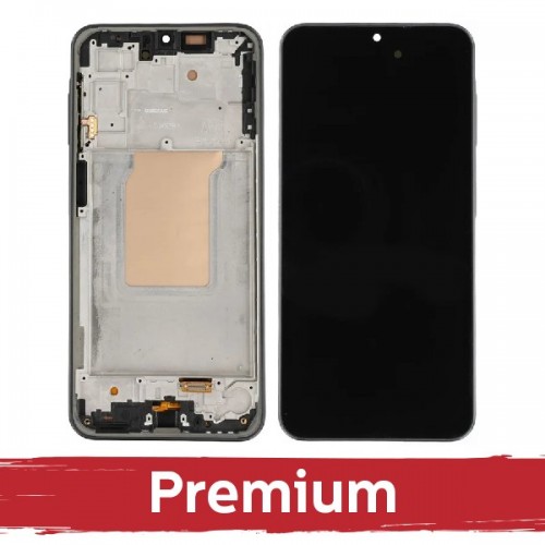 LCD-näyttö yhteensopiva Samsung A266 A26 5G kehyksellä / musta / OEM