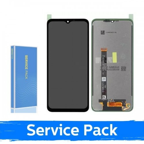LCD-näyttö yhteensopiva Samsung G556 Xcover 7 musta (Service Pack / Aftermarket)(NF versio)