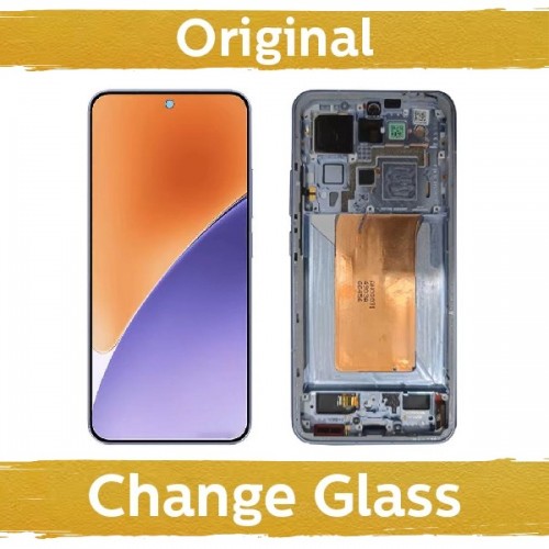 LCD Display Compatible With Xiaomi 15 with Frame / Black / (Refurbished: China)