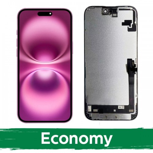 LCD Display Compatible With iPhone 16 Plus Black (INCELL / Economy) /*Removable IC*/