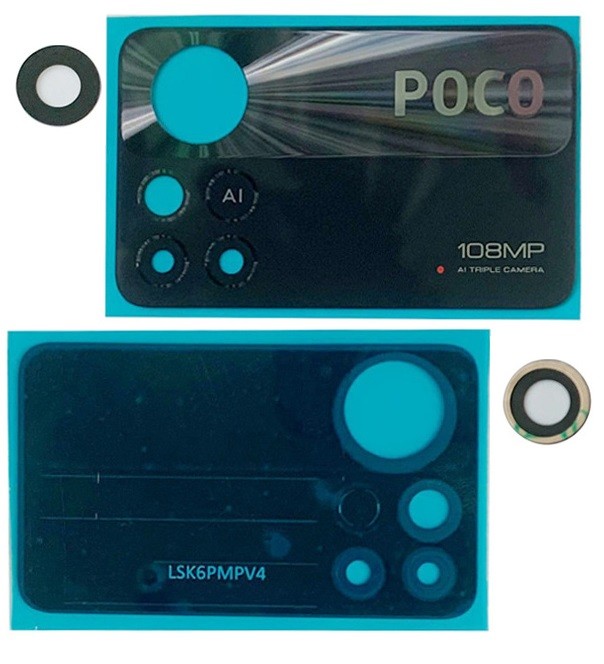 Xiaomi Poco X4 Pro 5G kameran linssi musta 108MP (vain 2kpl) ORG