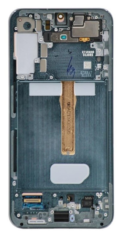 LCD screen Samsung S906 S22 Plus with touch screen and frame Green original (service pack)