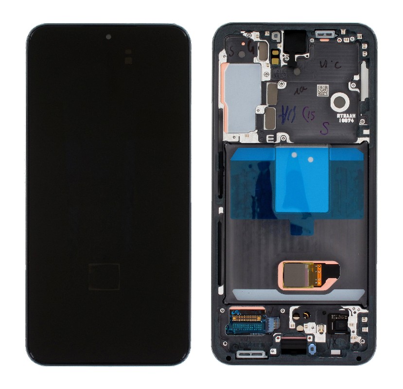 LCD-näyttö Samsung S901 S22 5G kosketusnäytöllä ja kehyksellä Graphite/harmaa alkuperäinen (huoltopaketti)