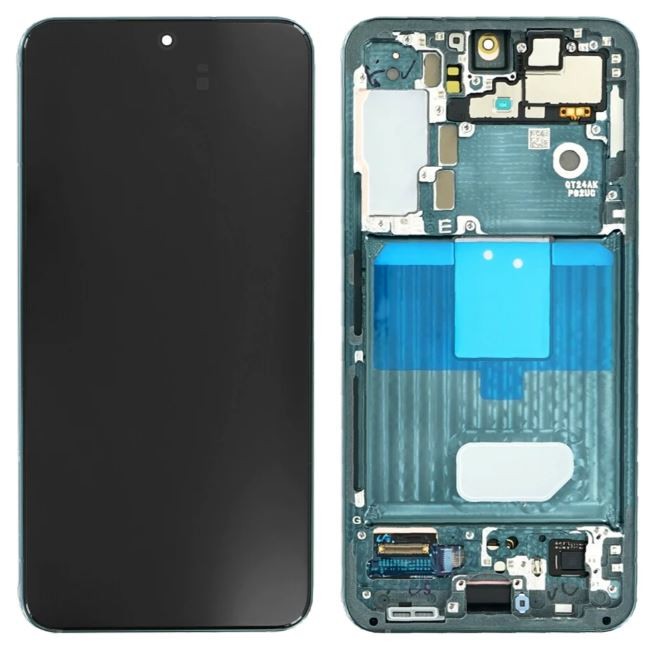 LCD-näyttö Samsung S901 S22 5G kosketusnäytöllä ja kehyksellä vihreä alkuperäinen (huoltopaketti)