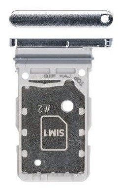 SIM-kortin pidike Samsung G998 S21 Ultra 5G Phantom Silver alkuperäinen (service pack)