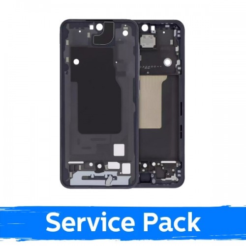 Mid-Frame Compatible With Samsung A556 A55 5G / Black / (Service Pack)
