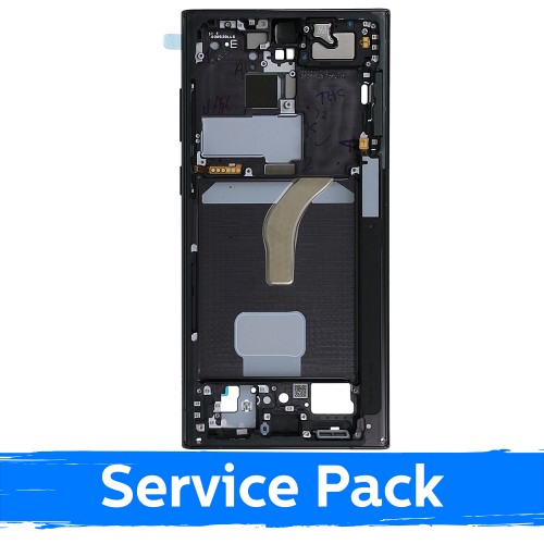 Mid-Frame Housing for Samsung S908 S22 Ultra / Phantom Black / (Service Pack)