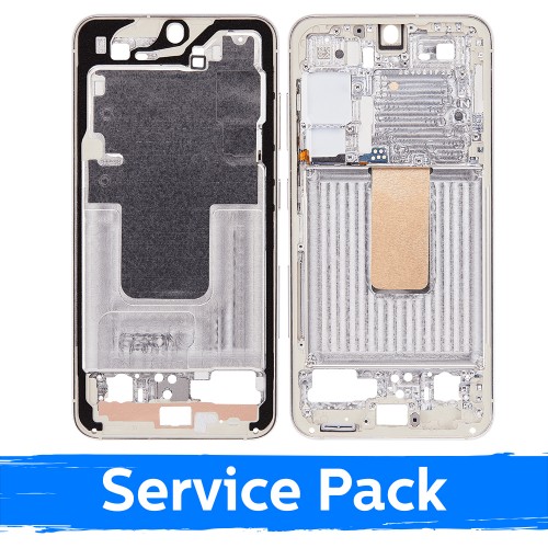 Mid-Frame Housing for Samsung S911 S23 / Cream / (Service Pack)