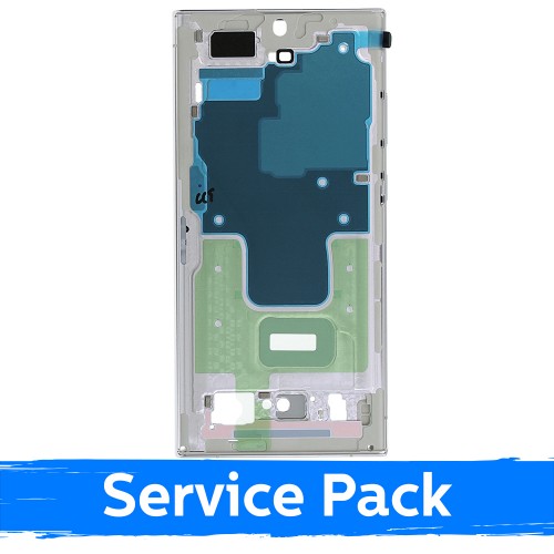 Mid-Frame Housing for Samsung S918 S23 Ultra / Cream / (Service Pack)