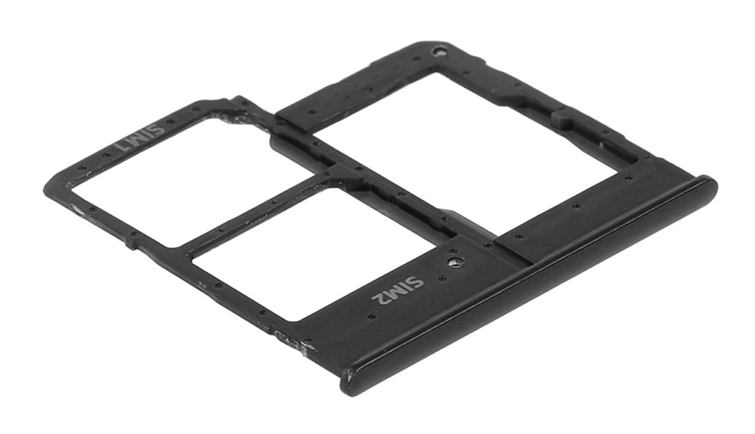 SIM-kortin pidike Samsung A202 A20e 2019 musta alkuperäinen (service pack)