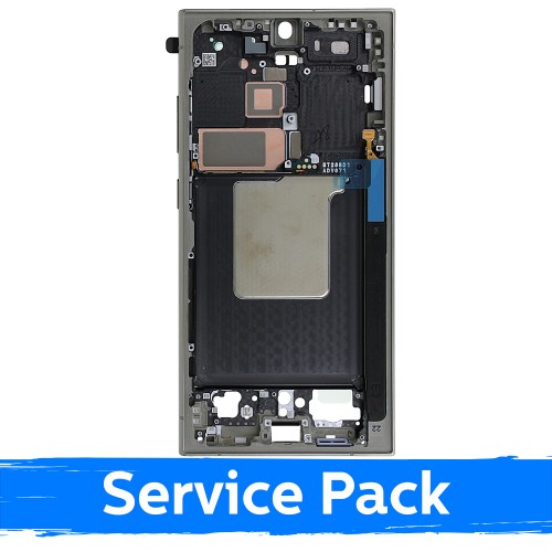 Mid-Frame Housing for Samsung S928 S24 Ultra / Titanium Grey / (Service Pack)