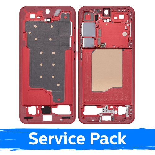 Mid-Frame Compatible With Samsung S931 S25 / Coral Red / (Service Pack)