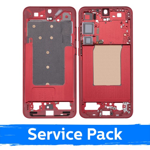 Mid-Frame Compatible With Samsung S936 S25 Plus / Coral Red / (Service Pack)