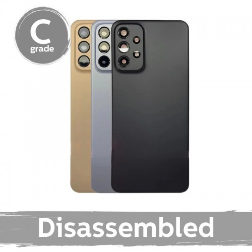 Takakansi yhteensopiva Samsung A236 A23 5G (A235 A23 4G) / musta / kameralinssin kanssa 100% aito (8/10 purettu)