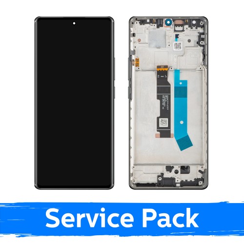 LCD Display Compatible With Xiaomi Redmi Note 14 Pro 4G with Frame / Midnight Black / (Service Pack)