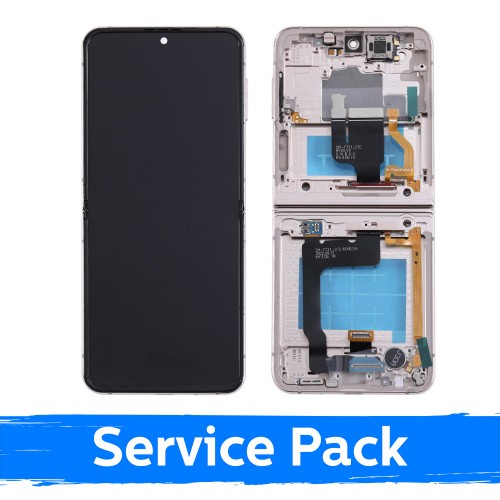 LCD Display Compatible Samsung F721 Z Flip4 (INNER) with Frame / Pink Gold / (Service Pack)