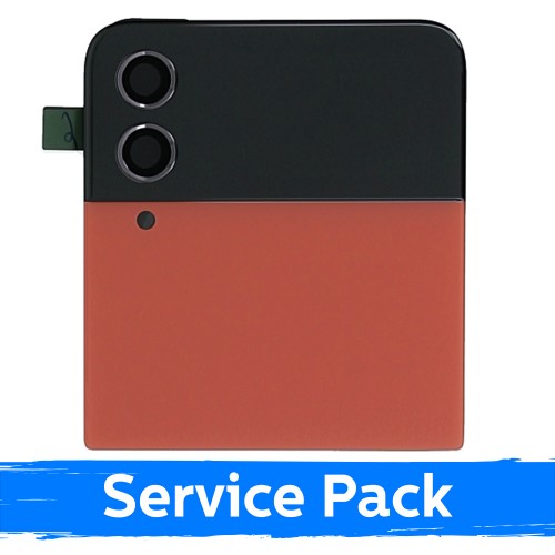 LCD Display Compatible With Samsung F721 Z Flip4 (OUTER) with Frame / Red / (Service Pack)