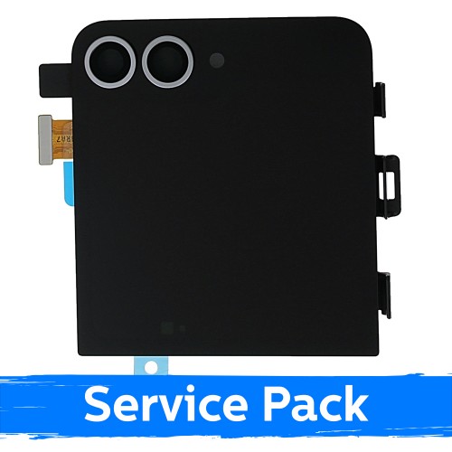 LCD Display Compatible With Samsung F741 Z Flip6 (OUTER) with Frame / Silver Shadow / (Service Pack)