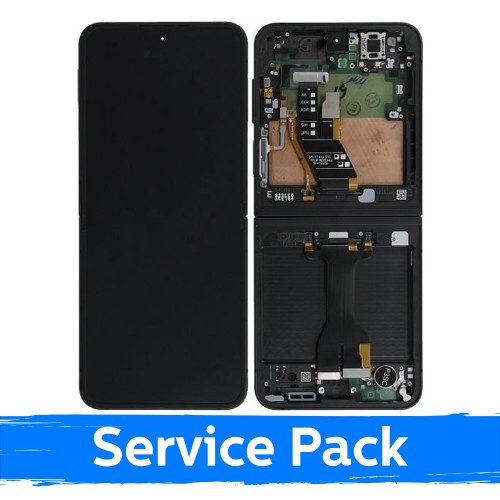 LCD Display Compatible Samsung F766 Z Flip7 (INNER) Black (Service Pack) (NF version)