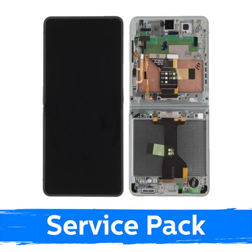 LCD-näyttö Samsung F766 Z Flip7 (SISEMPI) kehyksellä / Mint / (Service Pack)