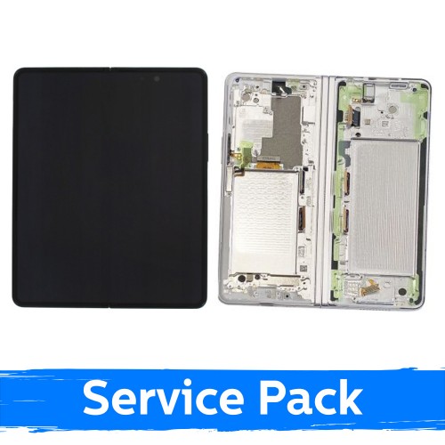 LCD-näyttö Samsung F926 Z Fold3 (SISEMPI) kehyksellä / Phantom Silver / (Service Pack)