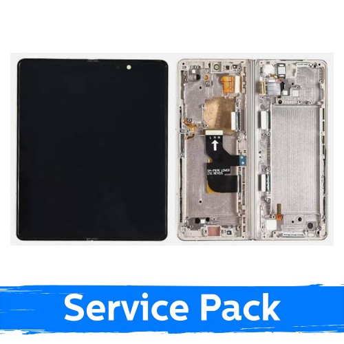 LCD-näyttö Samsung F936 Z Fold4 (SISEMPI) kehyksellä / Beige / (Service Pack)